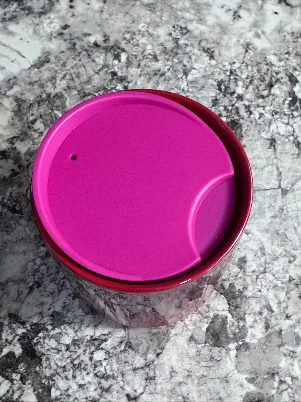 Starbucks 2021 Burgundy Pink Ombre Ceramic Travel Mug 8oz